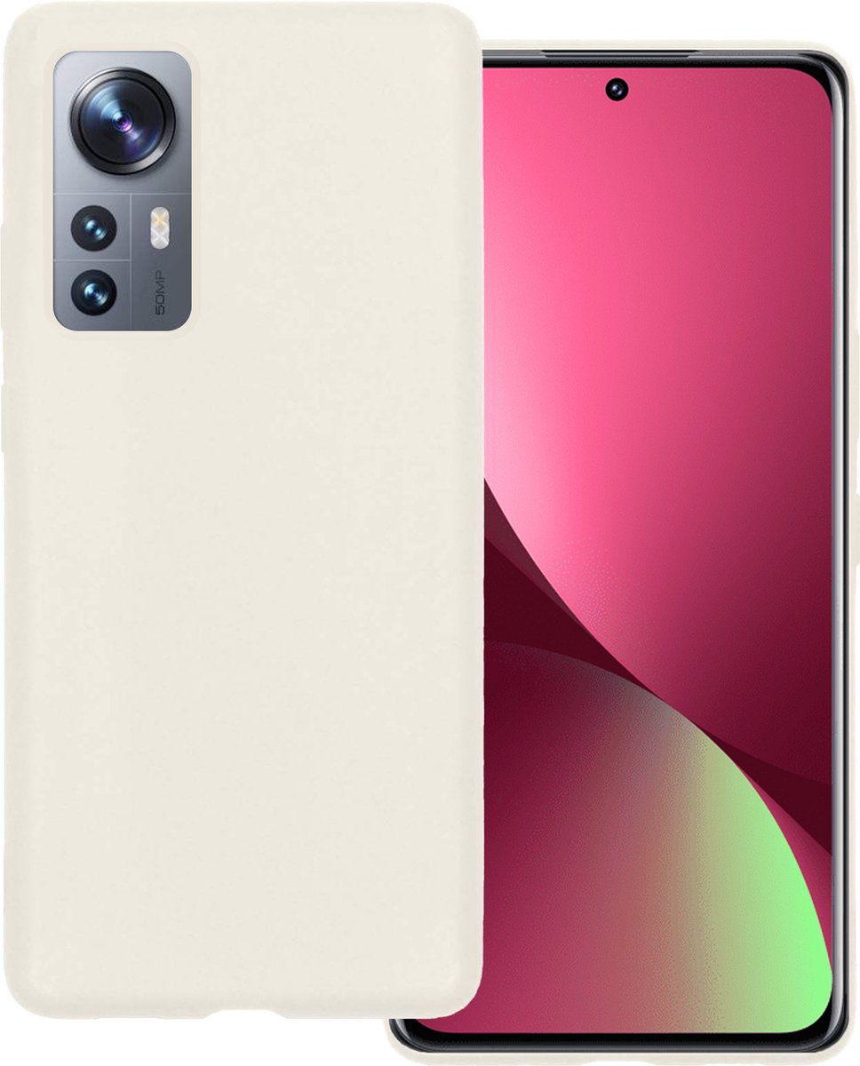 Hoesje Geschikt voor Xiaomi 12 Pro - Sterk & Shockproof - Hoes Cover - Siliconen Case - Wit