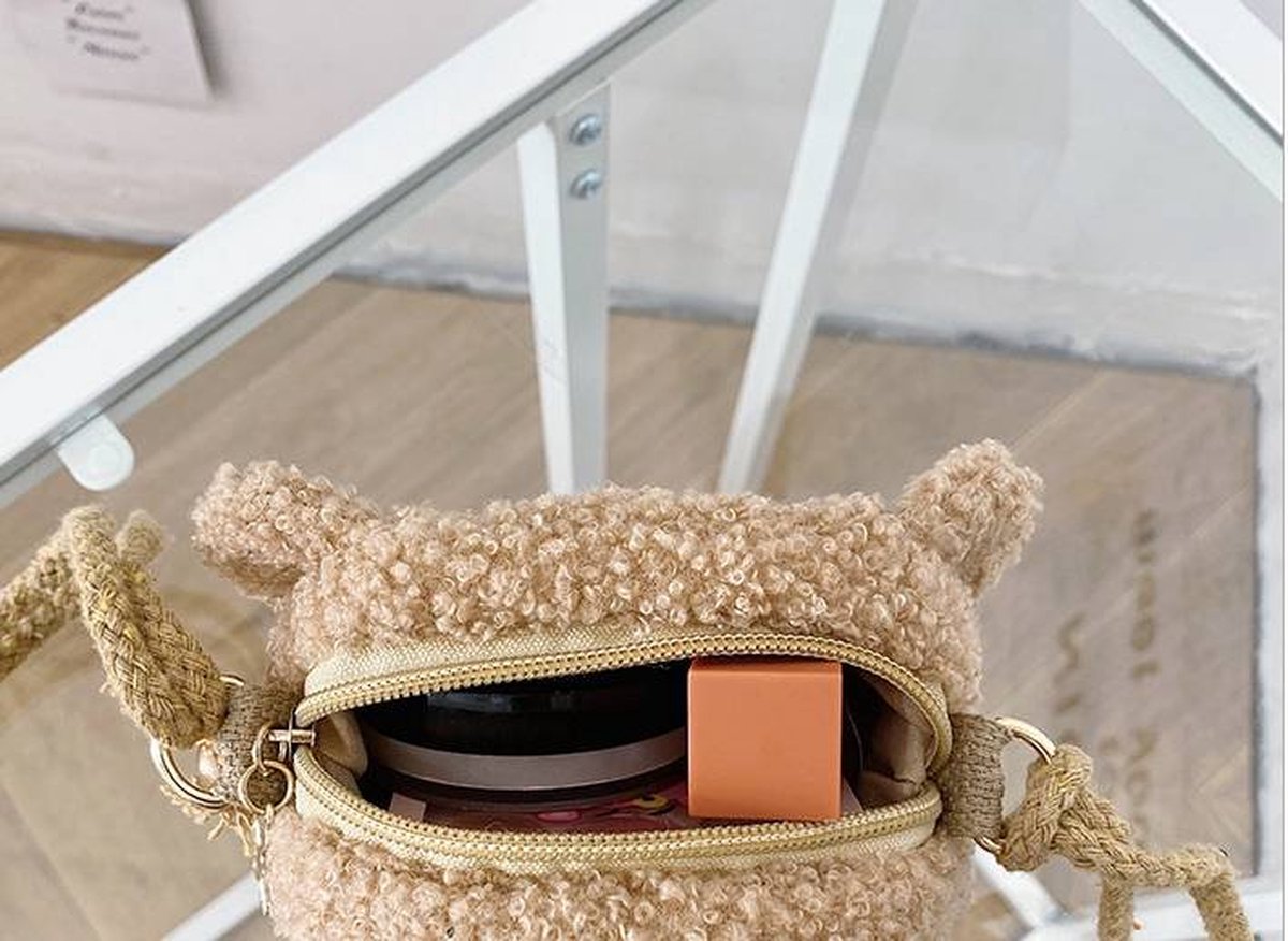 Meisjes Schoudertasje Teddy beer Bruin 1 5 jaar dreumes peuter