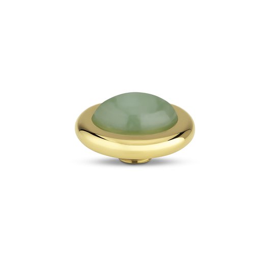 Melano Vivid Rounded Gem Steentje Jade | Goud