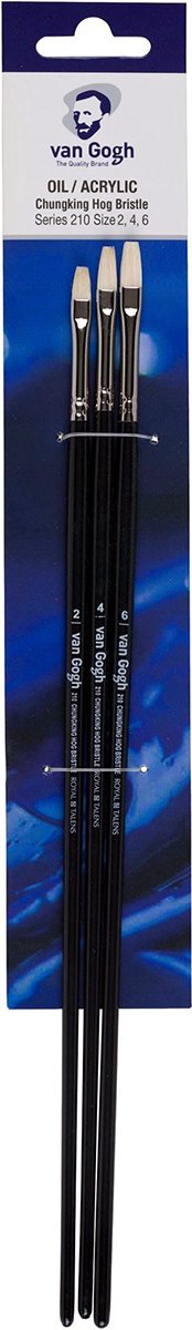 Van Gogh olie & acrylverf penselen set van 3 stuks – Serie 210 – nr. 2,4,6