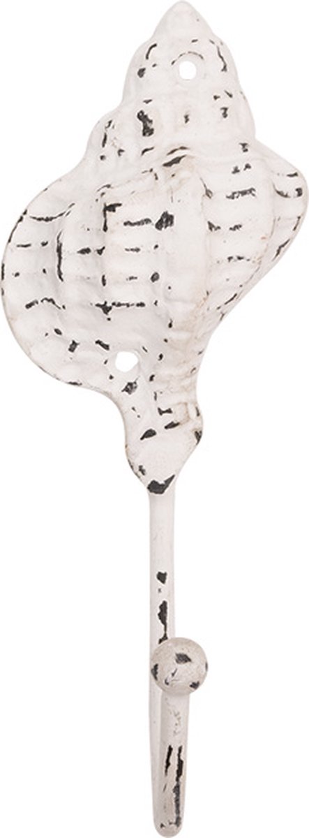 witte schelp wandhaak - Batela