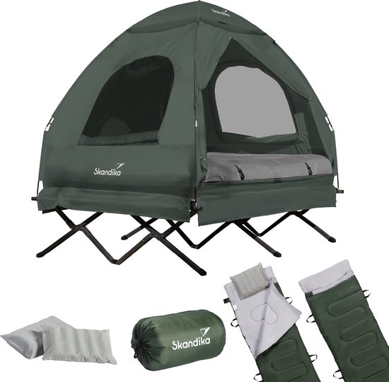 landheer gevoeligheid klinker Skandika Haug Tent Bed Set voor 2 personen – Verhoogd campingbed -  Opblaasbare... | bol.com