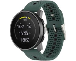 Siliconen Smartwatch bandje Geschikt voor Suunto 9 Peak siliconen bandje - geschikt voor Suunto 9 Peak (Pro) / Suunto 5 Peak / Suunto Race / Suunto Vertical / Suunto Run - groen/zwart - Strap-it Horlogeband / Polsband / Armband