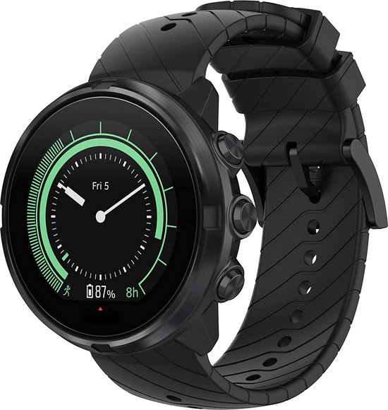 Siliconen Smartwatch bandje Geschikt voor Suunto 9 Baro siliconen bandje zwart . bol