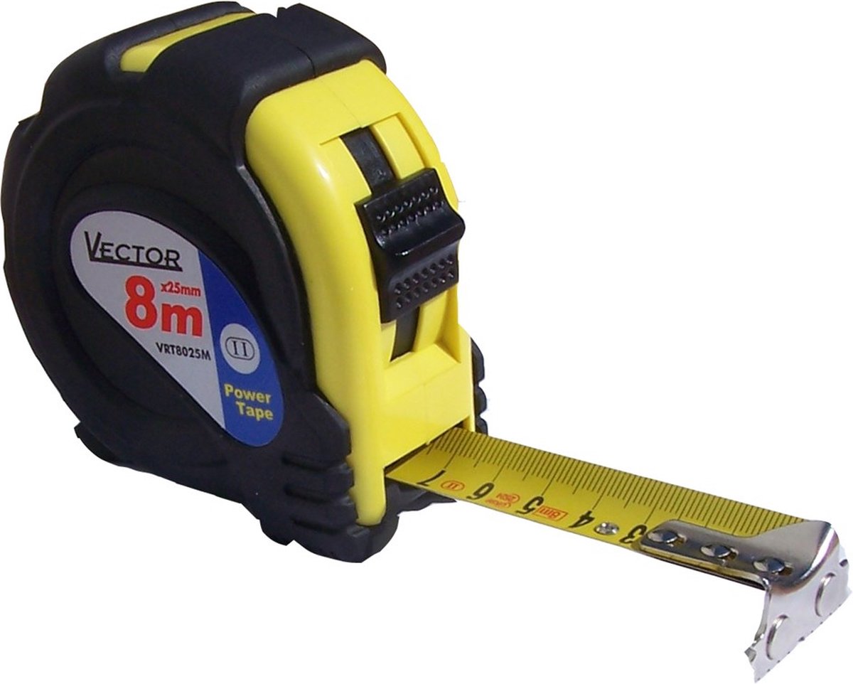 Lintner Rolbandmaat 8mtr x 25mm magn. eindhaak