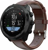 Leer Smartwatch bandje - Geschikt voor Suunto 9 - Baro leren bandje - bruin - Strap-it Horlogeband / Polsband / Armband