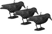 Corbeau anti-pigeons Relaxdays - lot de 3 - effaroucheur de pigeons - jardin d'épouvantails