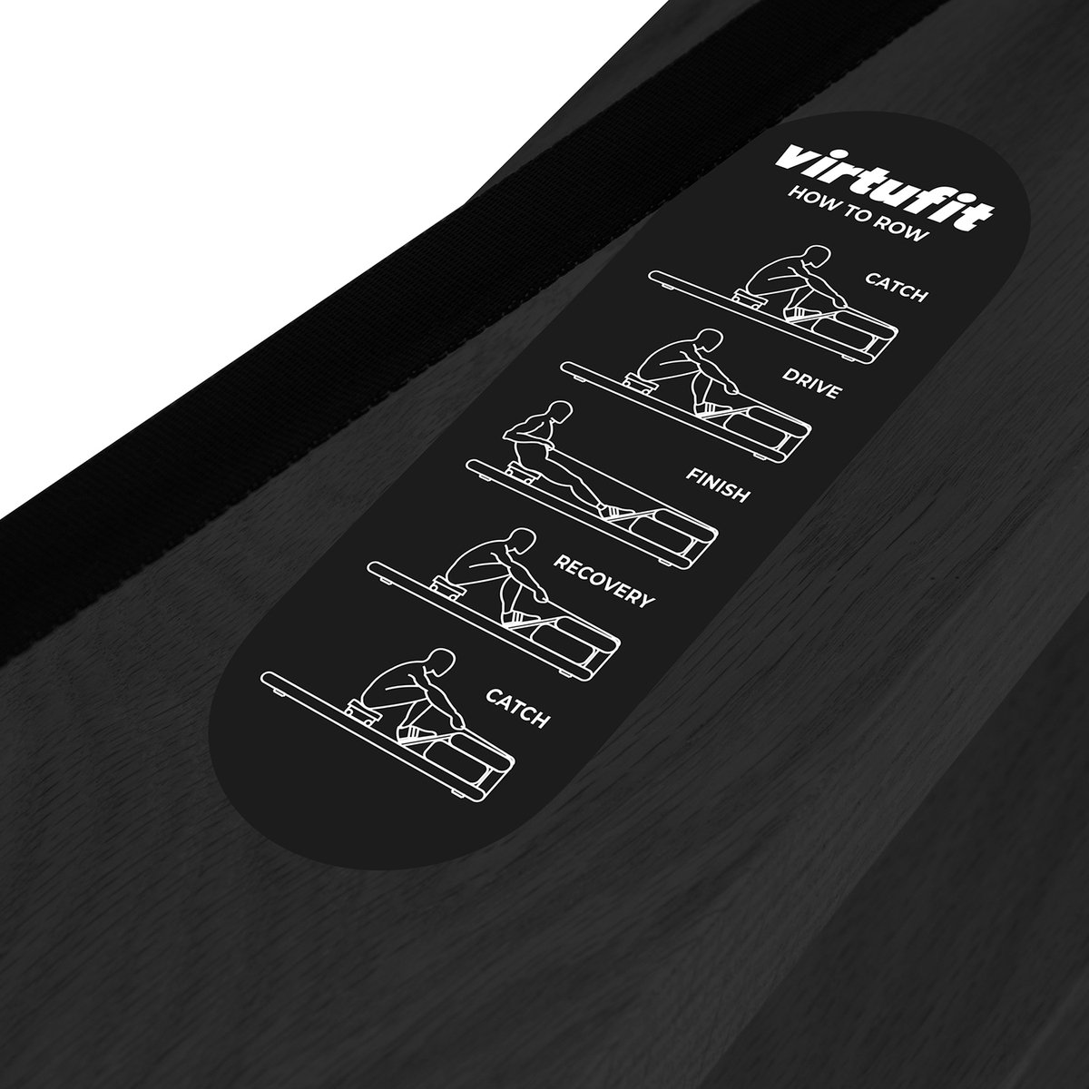 Afbeelding 2 van VirtuFit Elite Water Resistance Roeitrainer - Black Edition - Zwart - Berkenhout - Natuurlijk Weerstandssysteem - Gemaakt van Duurzame en Natuurlijke Materialen - Met Recovery Test - Roeimachine - Roeitrainer Waterweerstand - Roeitrainers