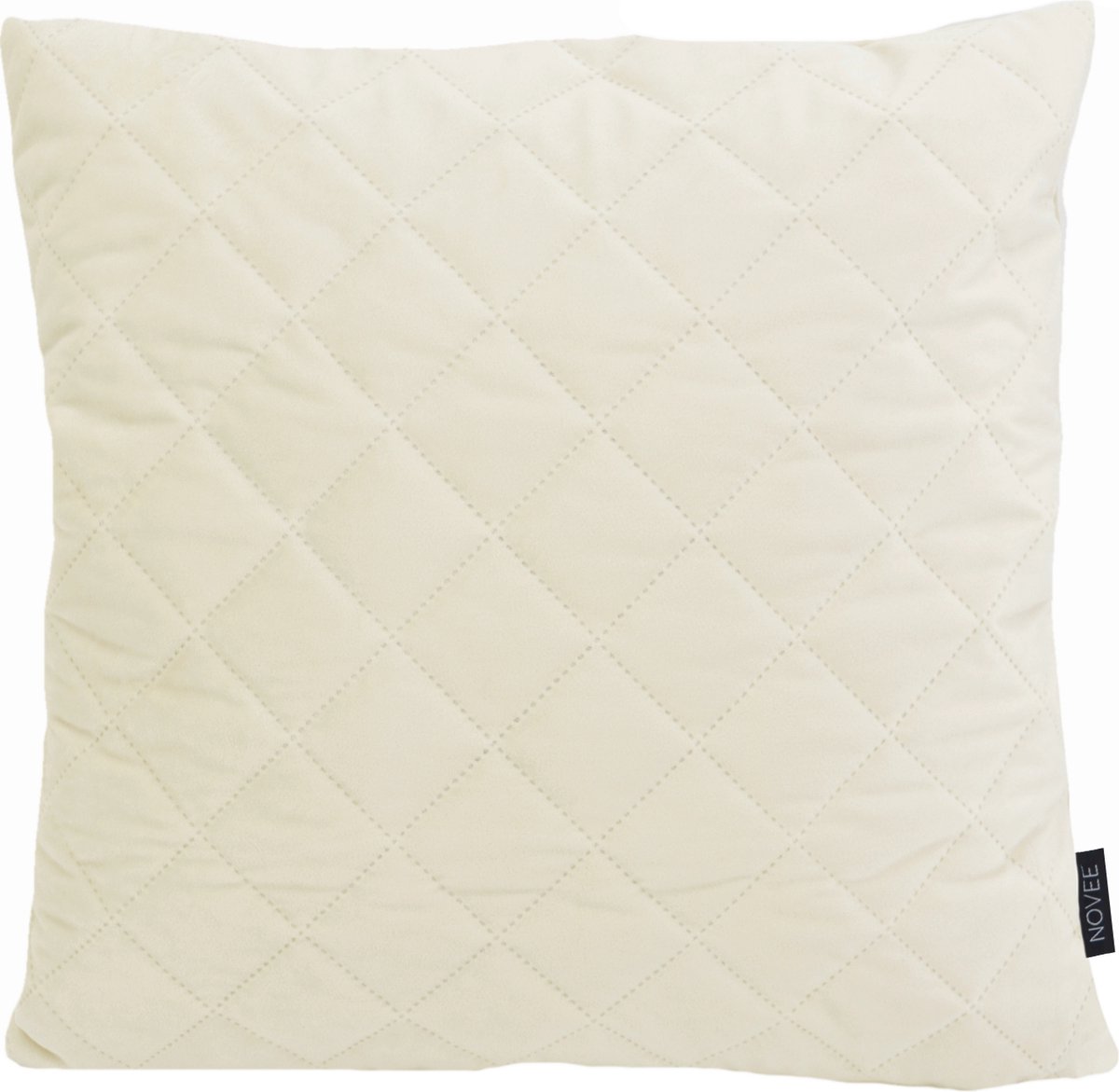 NOVÉE French Velvet Crème Kussenhoes | Fluweel / Polyester | 45 x 45 cm