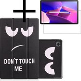 Hoesje Geschikt voor Lenovo Tab M10 Plus 3rd Gen Hoesje Case Hard Cover Hoes Book Case Met Screenprotector - Don't Touch Me