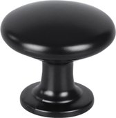 Ronde zwarte meubelknop bol