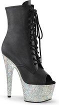 Pleaser - BEJEWELED-1021-7 Plateau Laarzen, Paaldans schoenen - US 9 - 39 Shoes - Zwart