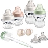 Tommee Tippee Closer to Nature - flessen starterpakket voor pasgeboren baby's - tepelspenen met anti-koliek ventiel - gemengde maten - multi