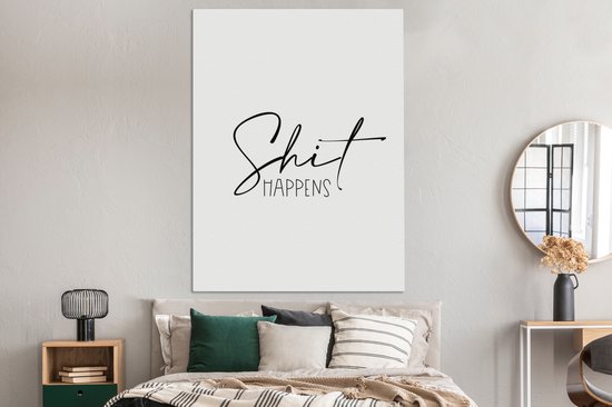 Tableau sur toile Proverbes - Citations - Ça arrive - 120x160 cm - Décoration murale XXL