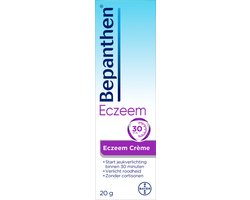 ​Bepanthen Eczeem Crème 20 gram | Verlicht Jeuk en Roodheid bij Mild tot Matig eczeem | Ondersteunt Huidherstel | Vrij van Cortisonen en Parfum​