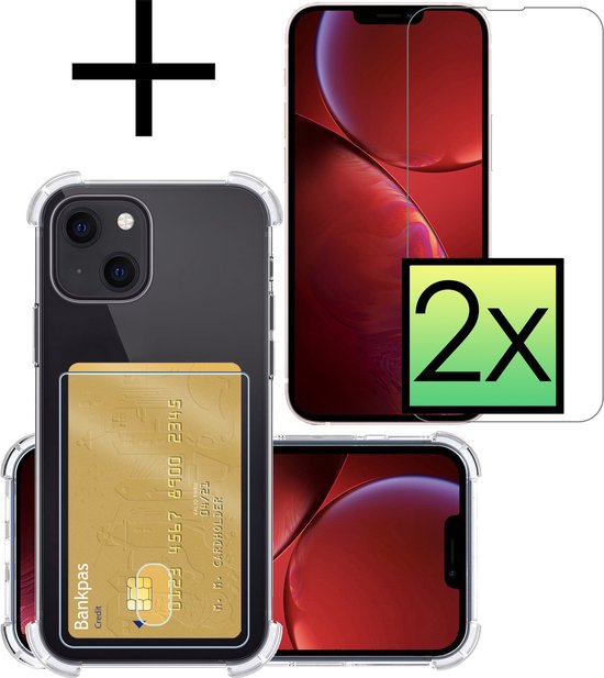 Coque iPhone 13 Mini antichoc avec porte-cartes (transparente) - Coque -telephone.fr