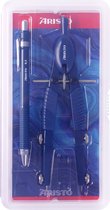 Aristo Topline - ensemble compas scolaire avec porte-mine - Bleu profond - AR-55808