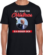 Trump All I want for Christmas fout Kerst shirt - zwart - heren - Kerst  t-shirt / Kerst outfit XL