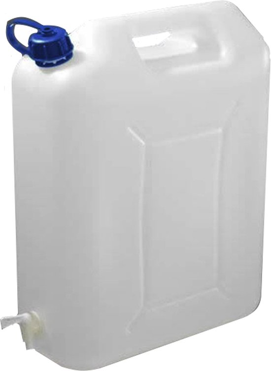 RUYI Waterjerrycan met kraan en schroefdeksel, camping-jerrycan, BPA-vrij, draagbaar waterreservoir met handvat voor caravans, picknick, wandelen, 10 liter, kaki