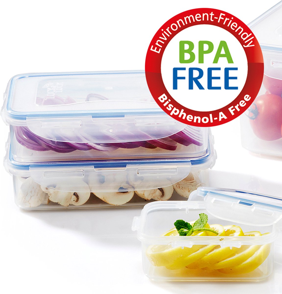 Lock&Lock Diepvriesbakjes - Meal prep bakjes - Vershoudbakjes - 550 ml - Set 6 stuks - 100% Lekvrij - BPA vrij - PFAS vrij - Magnetron bakjes met deksel - Diepvriesdozen - Bewaarbakjes - Vershouddoos - Transparant — afbeelding 2