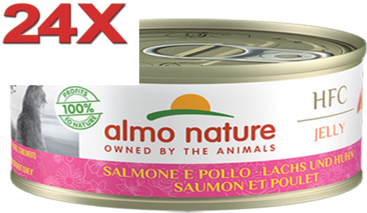 Almo Nature Almo Nature HFC - Kattenvoer - Jelly Zalm & Kip - 24x70gr