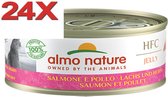 Almo Nature HFC - Nourriture pour chat - Gelée Saumon & Kip - 24x70gr