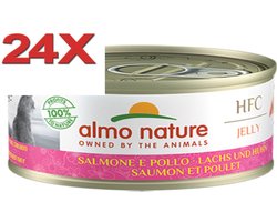 Almo Nature HFC - Kattenvoer - Jelly Zalm & Kip - 24x70gr