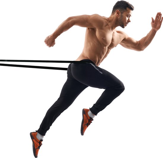 PrimeMatik - 27 kg zwarte elastische weerstandsband om de spieren te  trainen | bol