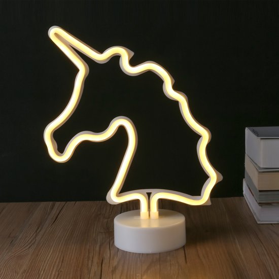 Led nachtlamp - 3D Eenhoorn Geel - Led lamp - Sfeerverlichting - Led lamp -