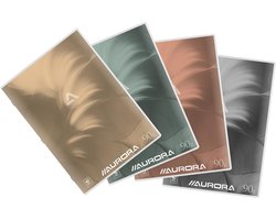 Aurora verslagschrift Writing 90 , geniet, commercieel geruit + blauwe marge, 72 blz, ft 21 x 29,7 cm 20 stuks