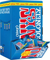 Tony's Chocolonely mini tablette de chocolat, 900g, boîte de 100 pièces emballées individuellement, noir 8 pièces