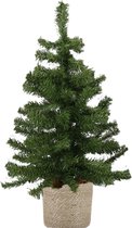 Sapin de Noël artificiel / sapin artificiel vert 60 cm avec pot en jute naturel - Sapins artificiels / Sapins de Noël