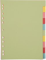 Pergamy tabbladen ft A4, 11-gaatsperforatie, karton, geassorteerde pastelkleuren, 10 tabs 25 stuks