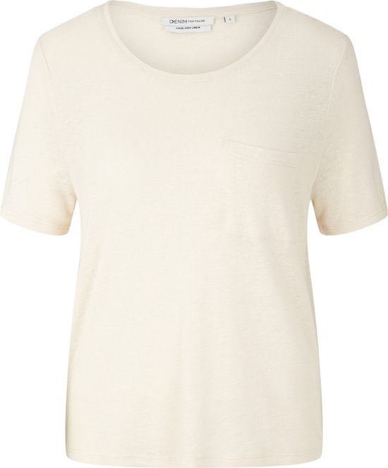 TOM TAILOR relaxed t-shirt with pocket Dames T-shirt - Maat L