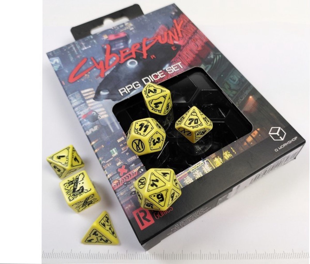 Q-Workshop Cyberpunk - Red Dice Set - Danger Zone (7)