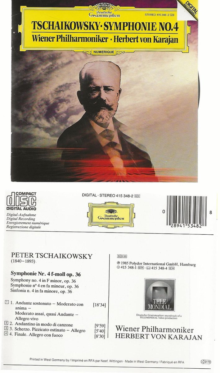 TCHAIKOWSKY SYMPHONIE no 4 - KARAJAN