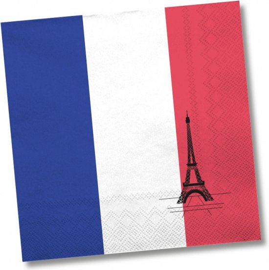 neerhalen contrast Vervelen 20x Frankrijk/Parijs thema servetten 33 x 33 cm - Papieren wegwerp  servetjes -... | bol.com
