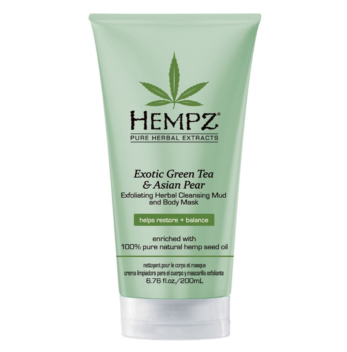 Hempz Exotic Green Tea & AsianPear Exfoliating Herbal Cleasing Mud and Body Mask