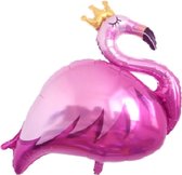 Flamingo Ballon - XL - 84x64cm - Thema feest - Vakantie - Versiering - Tuinfeestje - Verjaardag  - Folie ballon - Ballonnen - Zomer - Leeg - Helium ballon