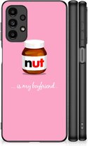 Telefoonhoesje Geschikt voor Samsung Galaxy A13 4G Leuk Hoesje met Zwarte rand Nut Boyfriend