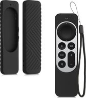 kwmobile hoes geschikt voor Apple TV 4K 2021 (2nd Generation) - Siliconen anti-slip hoes voor afstandsbediening in zwart