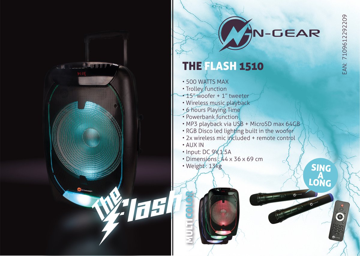 N-Gear The Flash Juke 12 Portable Karaoke Speaker