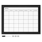 Navaris magnetisch whiteboard met weekplanner - Magneetbord inclusief marker en magneten - 60 x 45 cm - Memoboard voor 4 weken planning