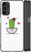 Hoesje maken Geschikt voor Samsung Galaxy A13 4G Smartphone Hoesje met Zwarte rand Cactus Glad