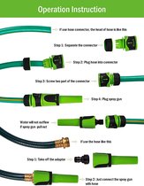 Gardtech nozzle set 2 STUKS - sproeikoppenset - spuitaccesoires - bewatering - tap adaptor - connector met stop - connector - aanpasbare spuitkop - zwart en groen