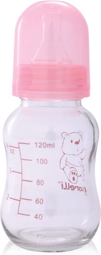  - Lorelli Glass Pink 120ml Glazen Fles 1020061-0001