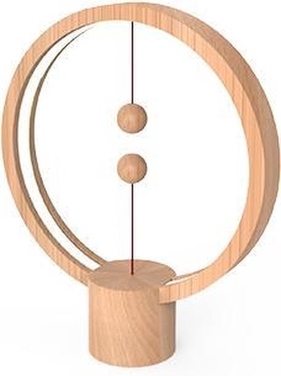 B8TA - DesignNest Heng Balance Lamp - Rond - Bureaulamp - Hoogte 28 cm - Licht Beuken Hout