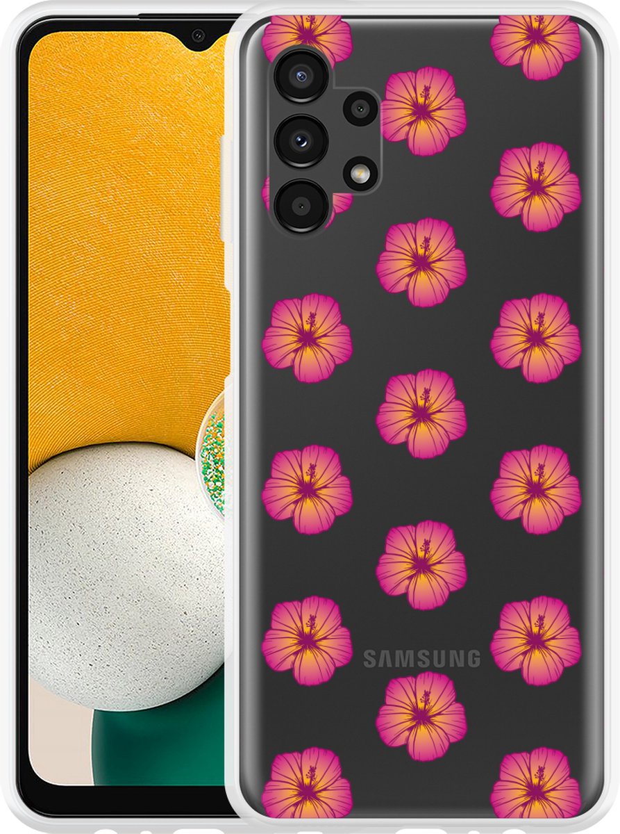 Samsung Galaxy A13 Hoesje Hawaiiaanse Bloemen II - Designed by Cazy
