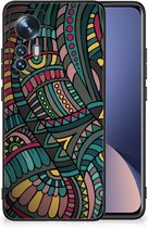 Hoesje Bumper Xiaomi 12 | 12X Telefoon Hoesje met Zwarte rand Aztec