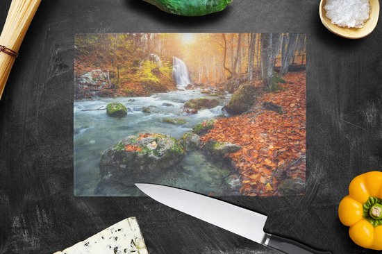 Planche à découper en Verres - 28x20 - Nature - Soleil - Automne - Planches à découper en Glas
